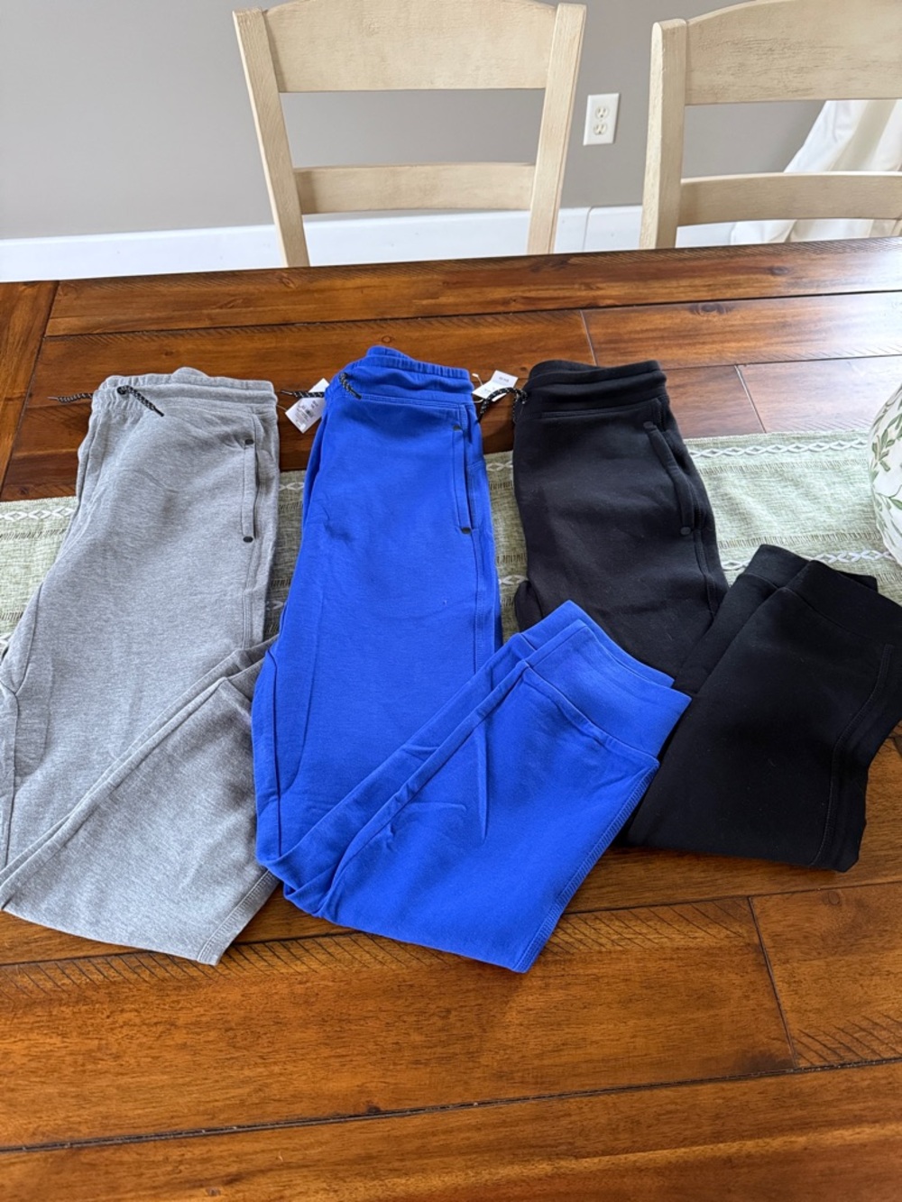 GAP Kids Fleece Joggers - Royal Blue, Gray & Black